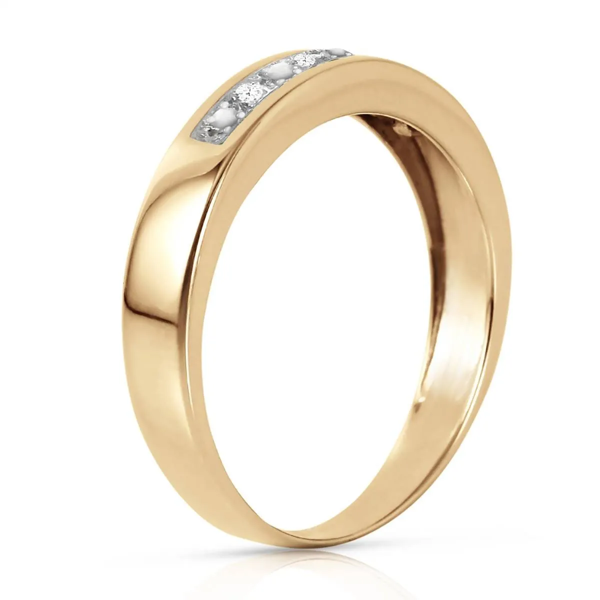 0.02 Carat 14K Solid Yellow Gold Rings Natural Diamond