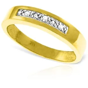 0.02 Carat 14K Solid Yellow Gold Rings Natural Diamond