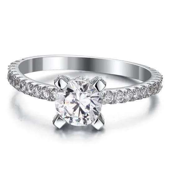 1 Carat Created Diamond Engagement Ring