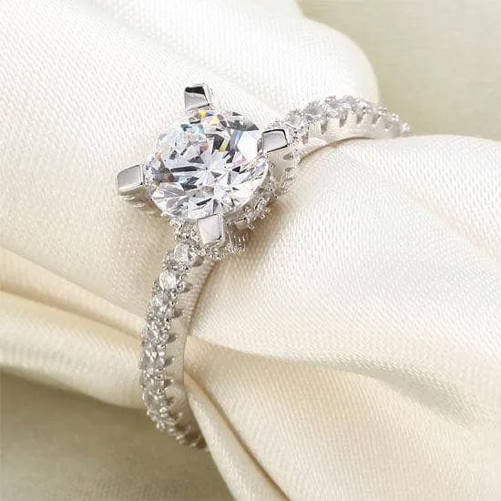 1 Carat Created Diamond Engagement Ring