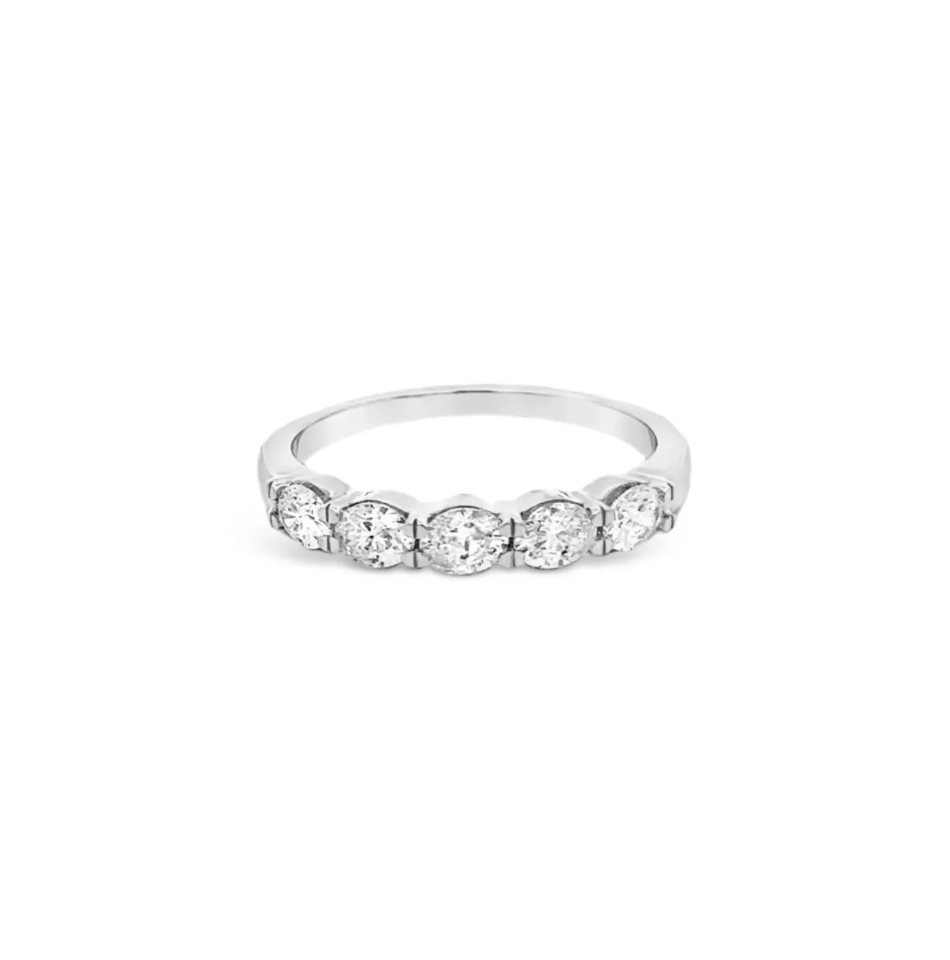 14KW Oval Halfway Eternity Band