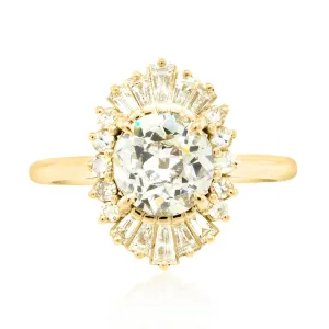 1.58ct LVS2 Old European Diamond Balanchine Ring