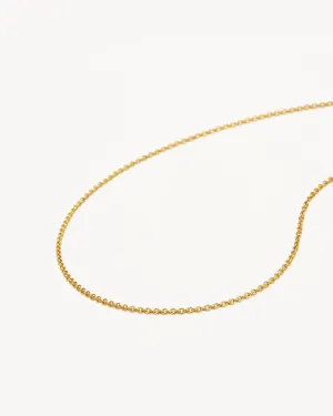 18k Gold Vermeil 18" Fine Rolo Chain Necklace