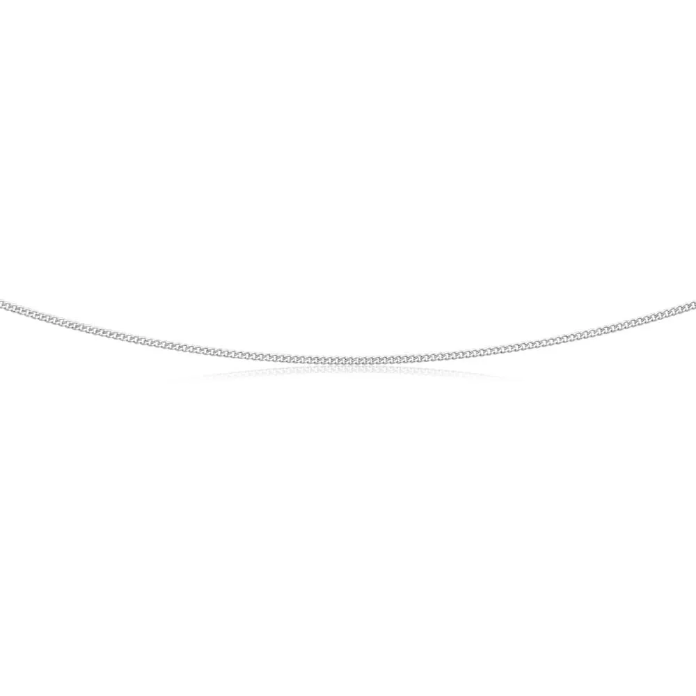 9ct Gorgeous White Gold Silver Filled Curb Chain