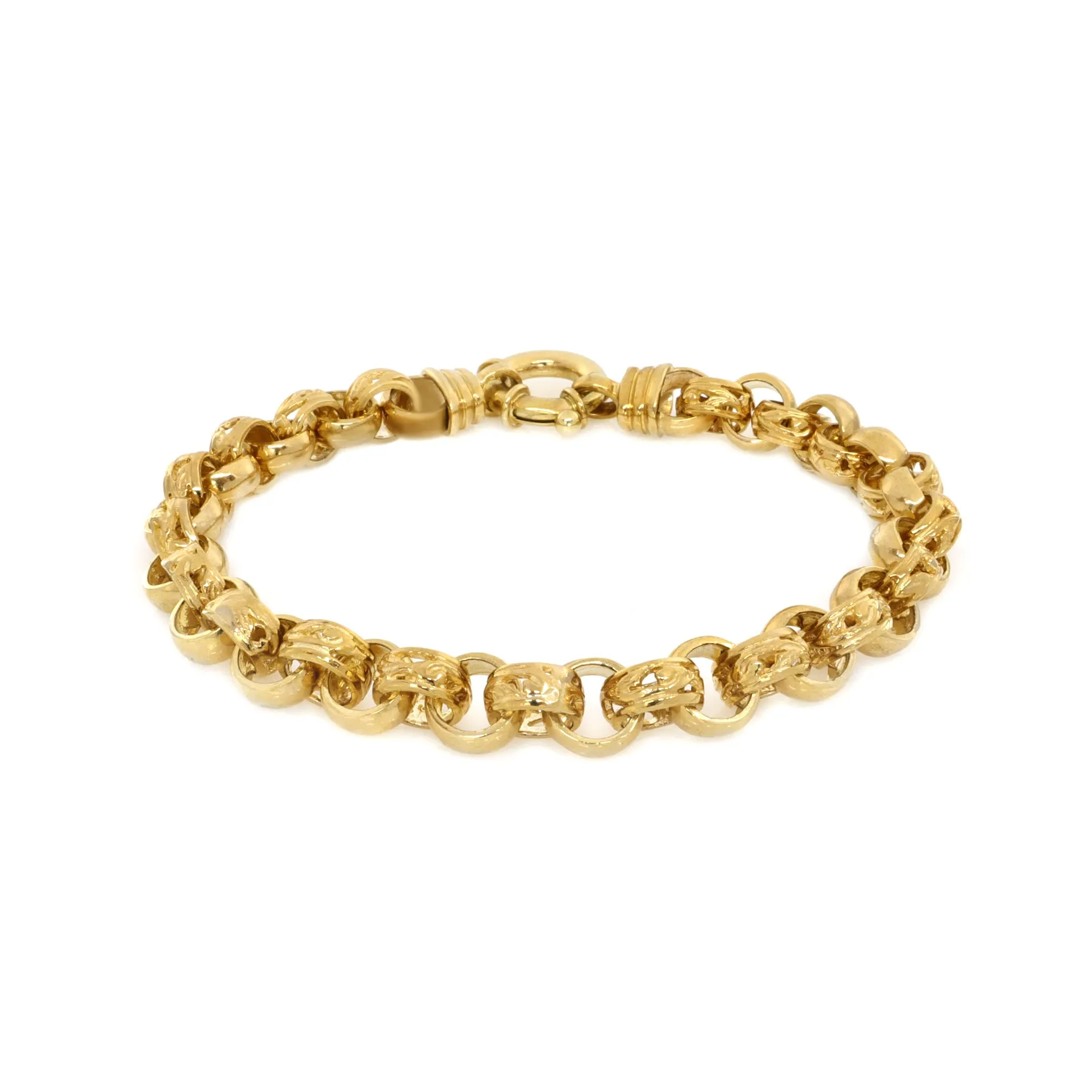 9K Yellow Gold Solid Belcher Bracelet - 20720117