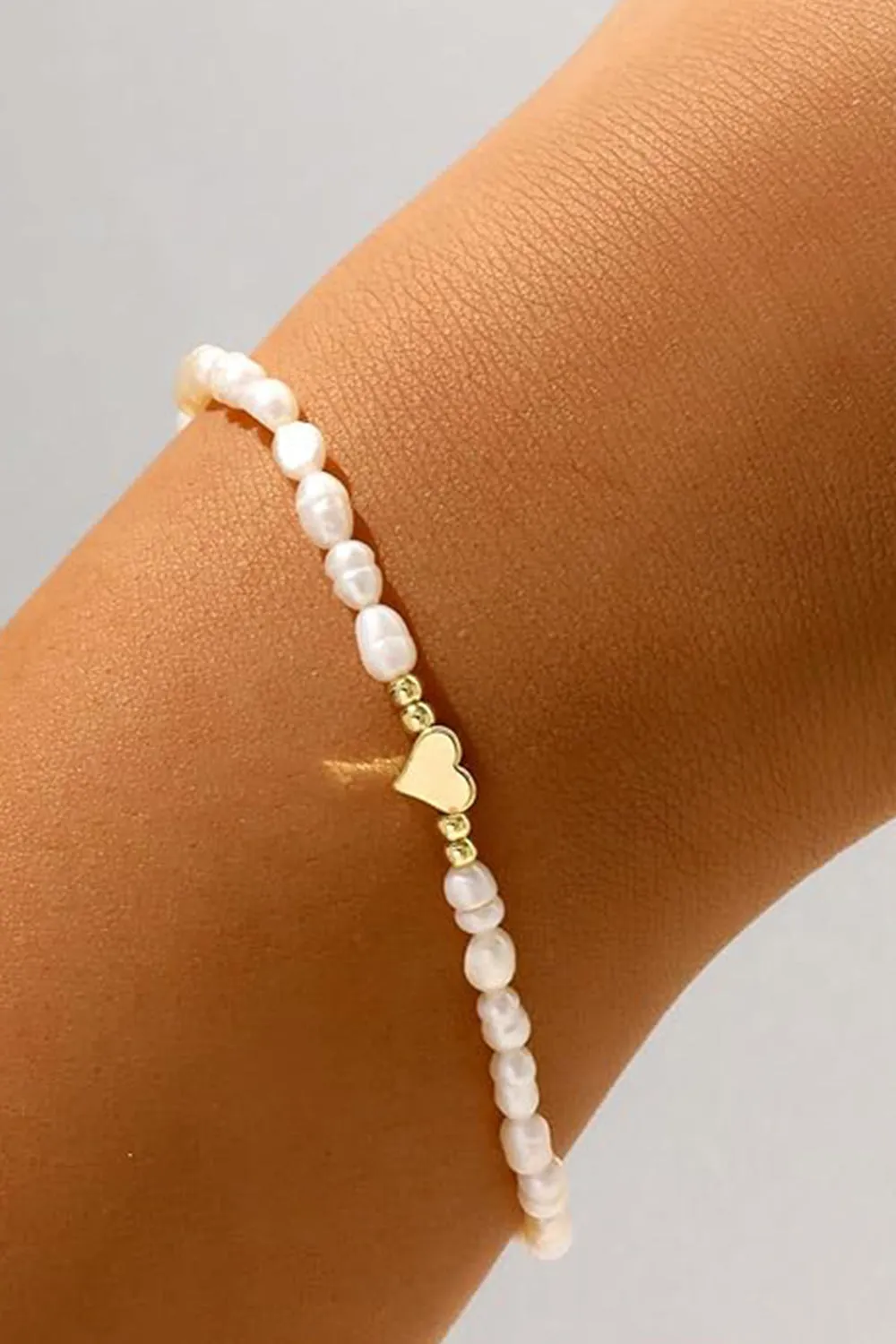 Adjustable Gold Faux Pearl  Bracelets