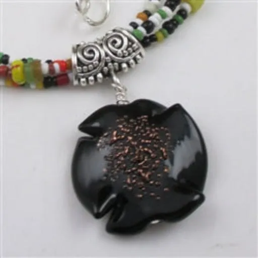 African Christmas Bead Handmade Necklace With Pendant