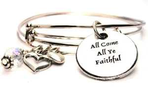 All Come All Ye Faithful Expandable Bangle Bracelet Set