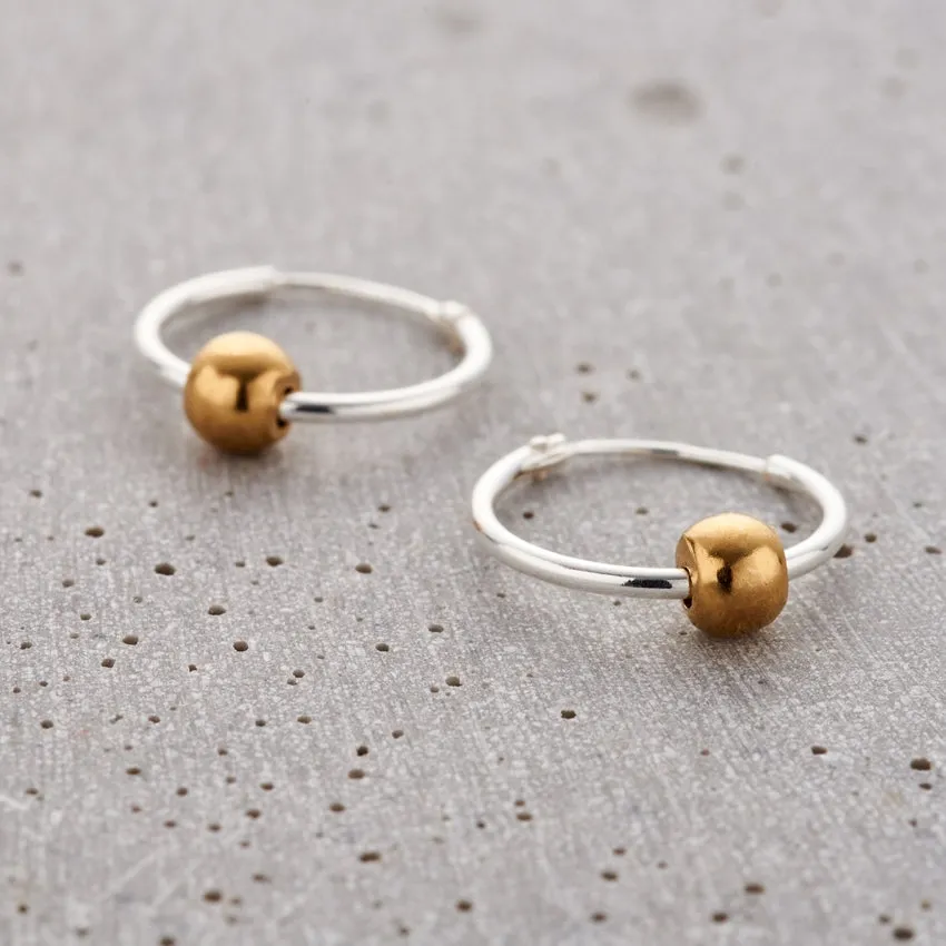 Ball Hoop Earrings