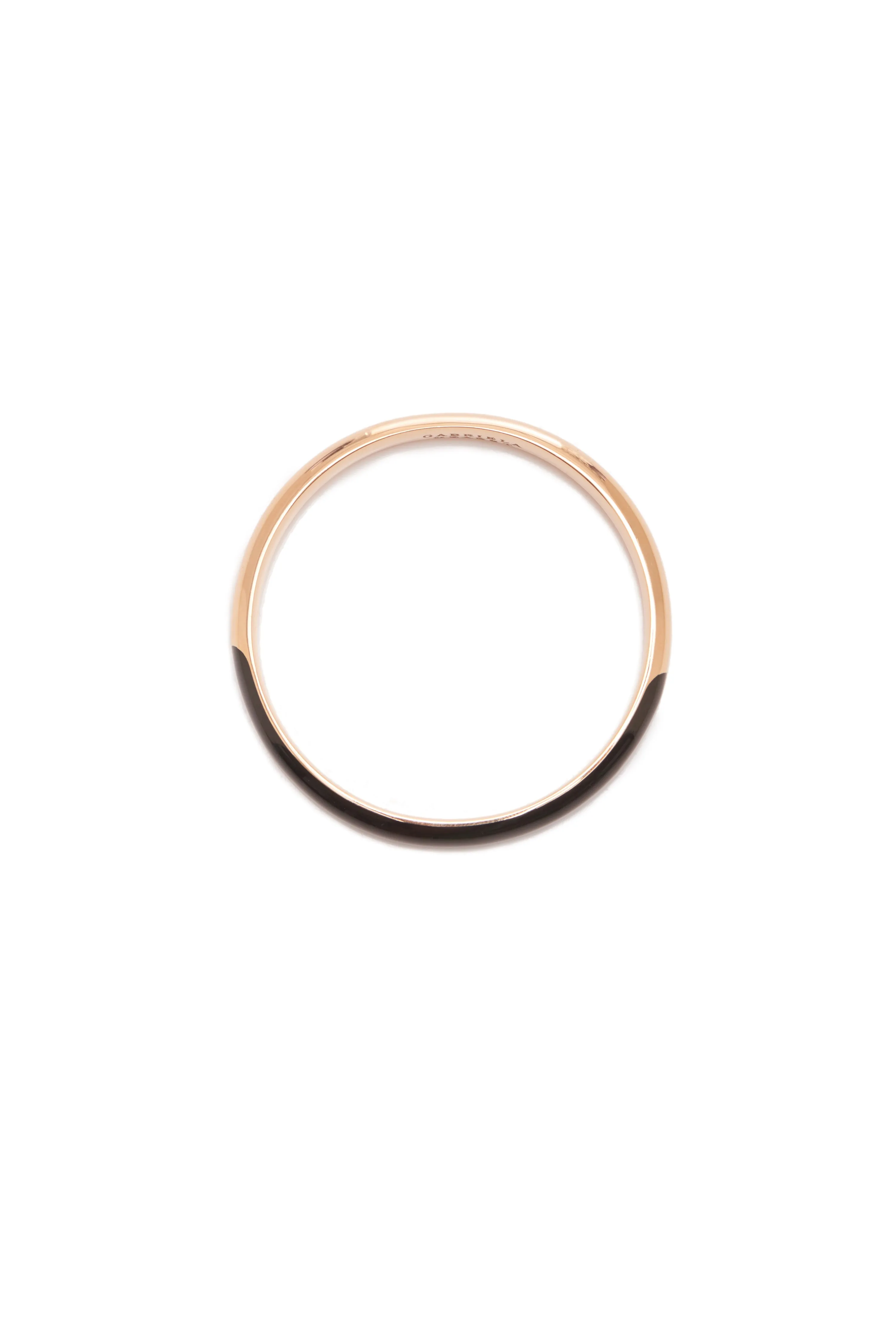 Bangle in 18K Rose Gold & Vitreous Black Enamel