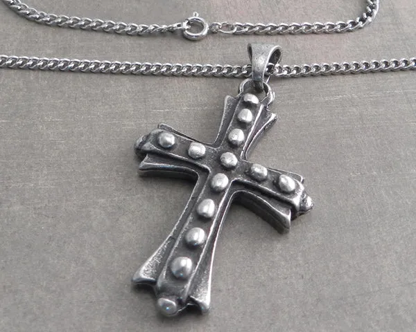 Bolt Cross Pendant on Chain