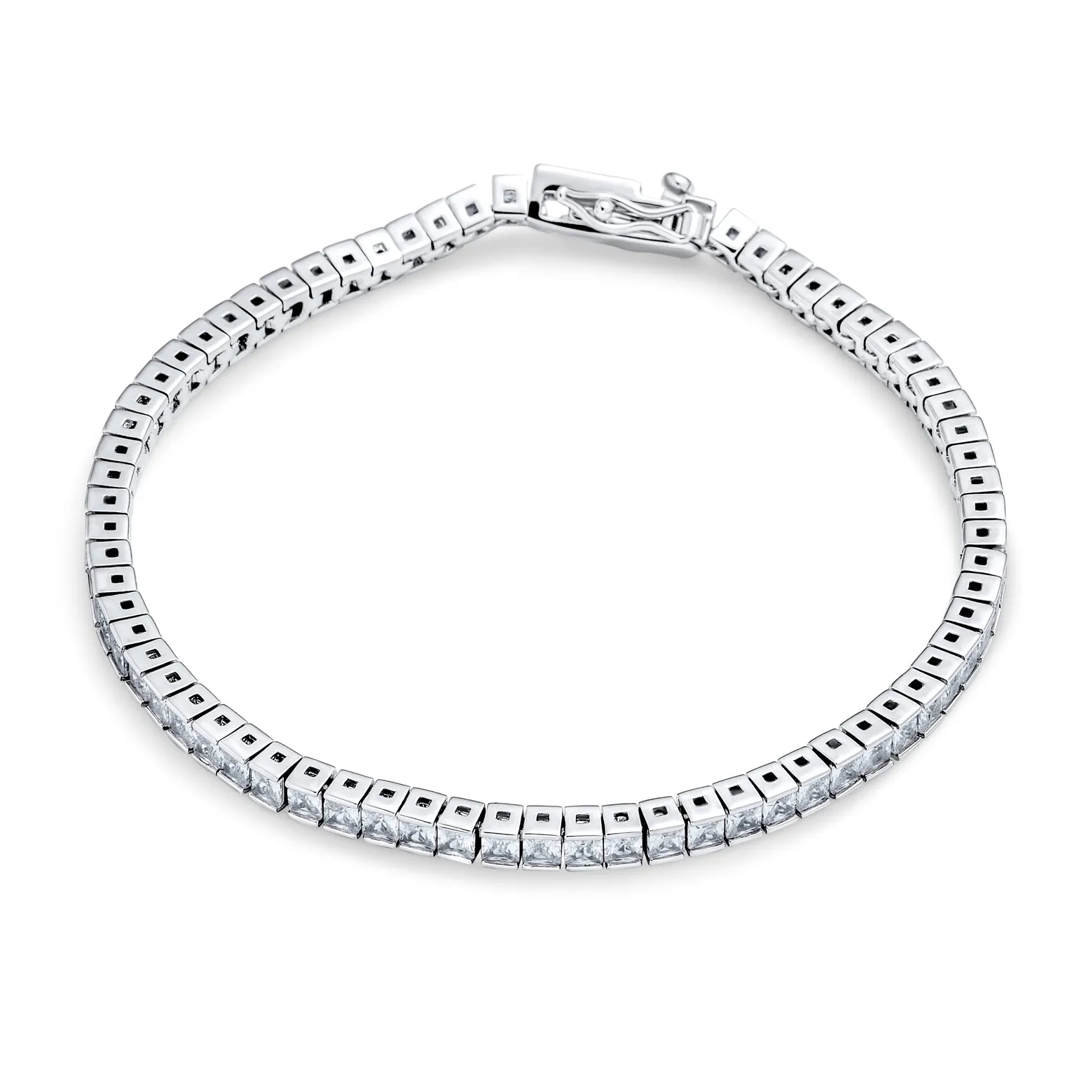 Bridal 10CT Princess Cut CZ Tennis Bracelet in Sterling Silver for Prom