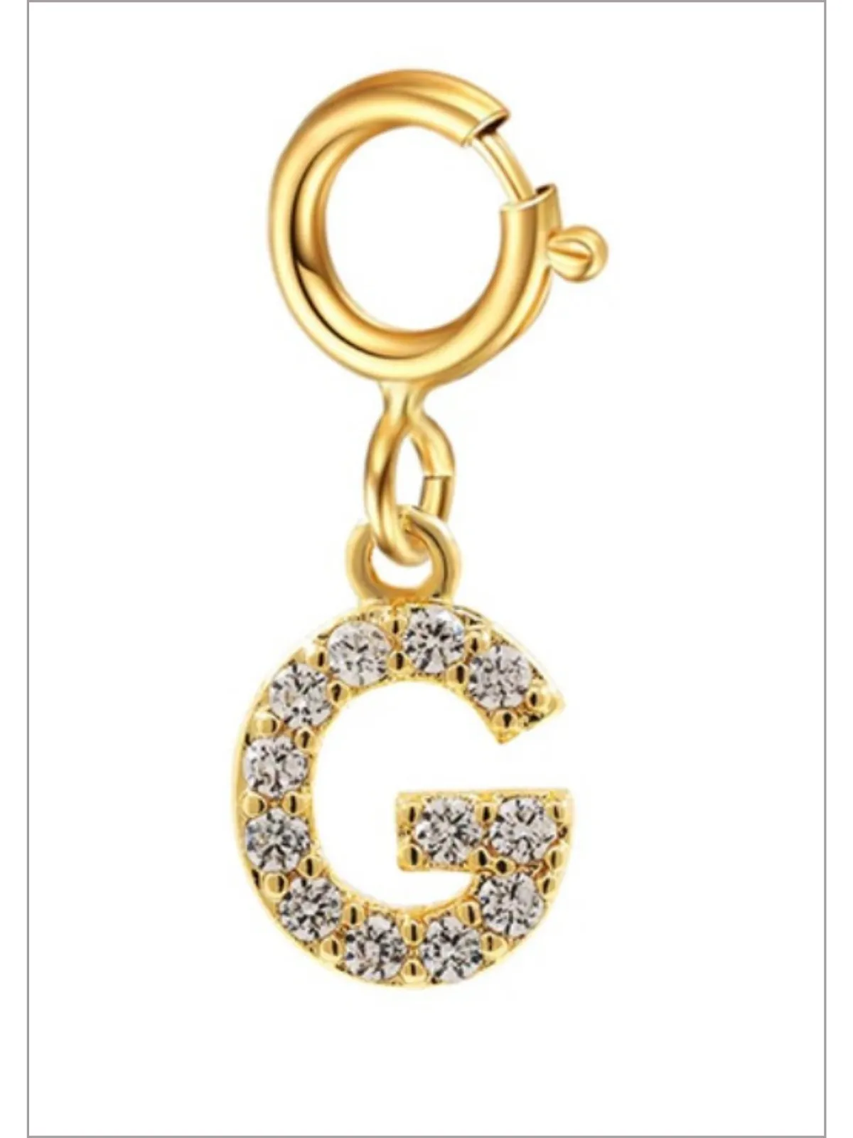 Charm Party Rhinestone Letter Pendant