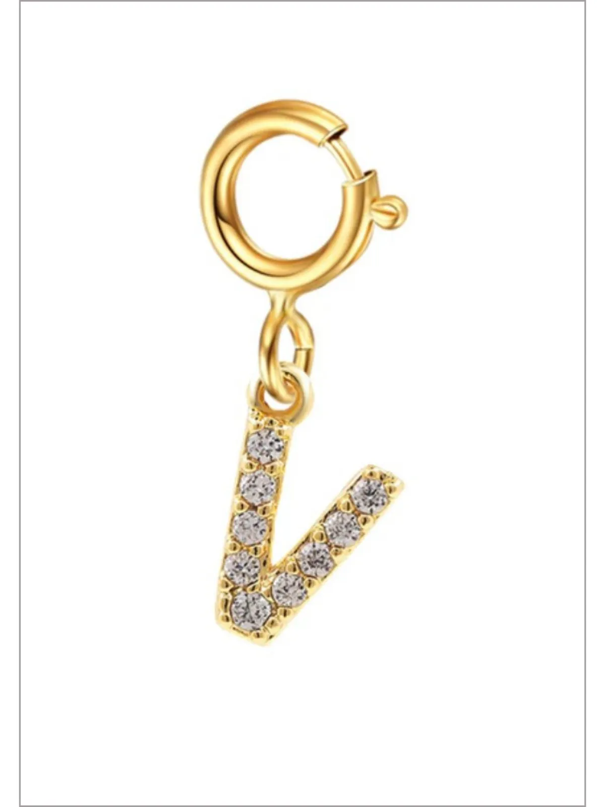 Charm Party Rhinestone Letter Pendant