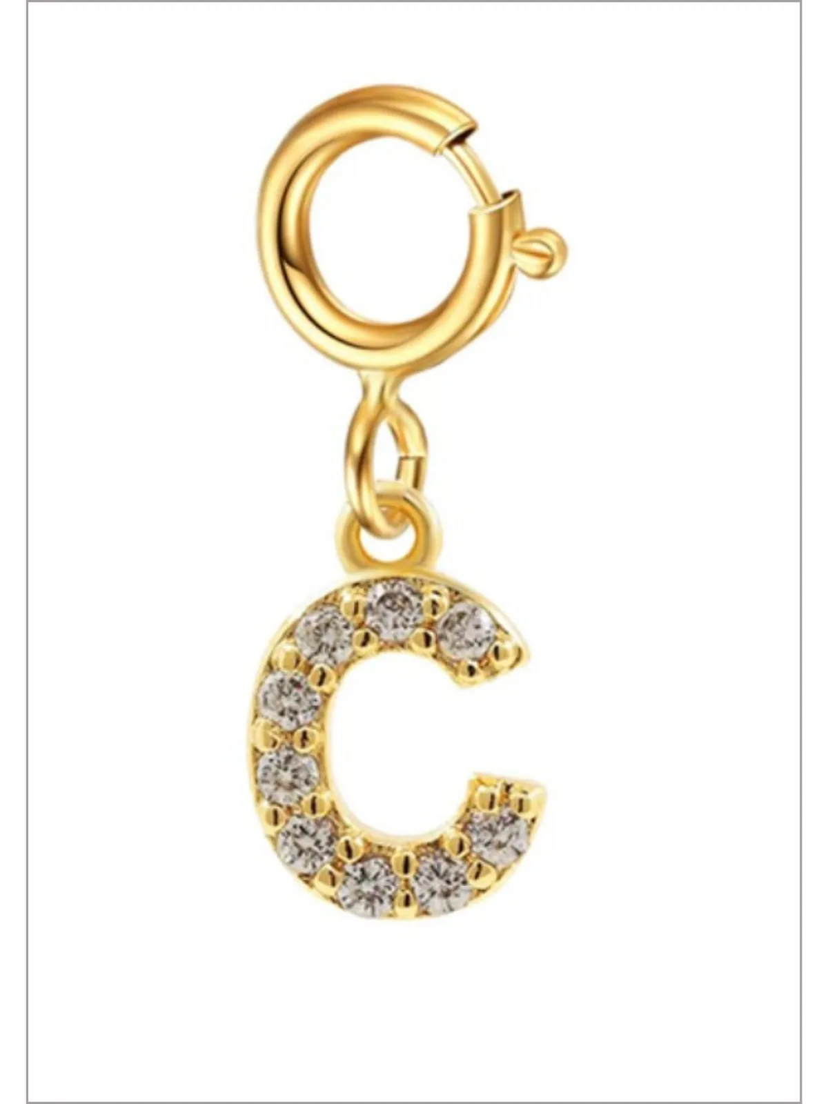 Charm Party Rhinestone Letter Pendant