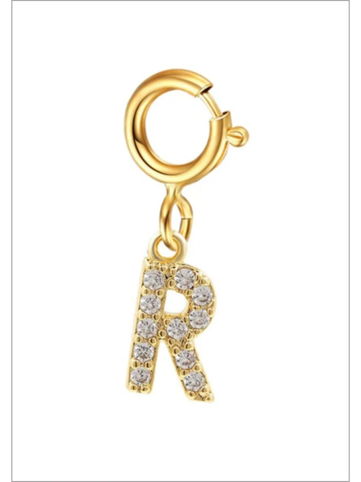 Charm Party Rhinestone Letter Pendant