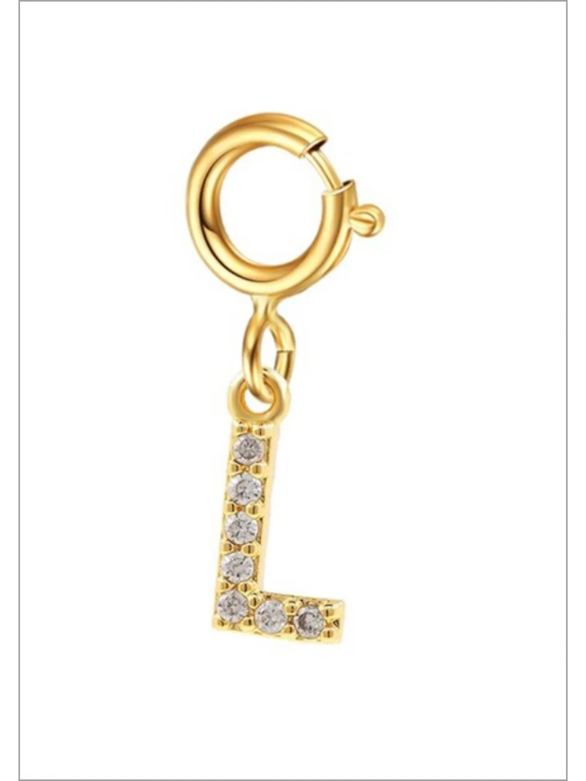 Charm Party Rhinestone Letter Pendant