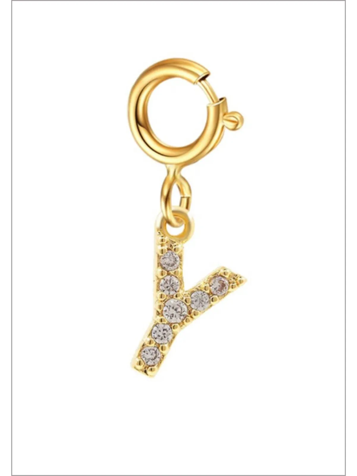 Charm Party Rhinestone Letter Pendant