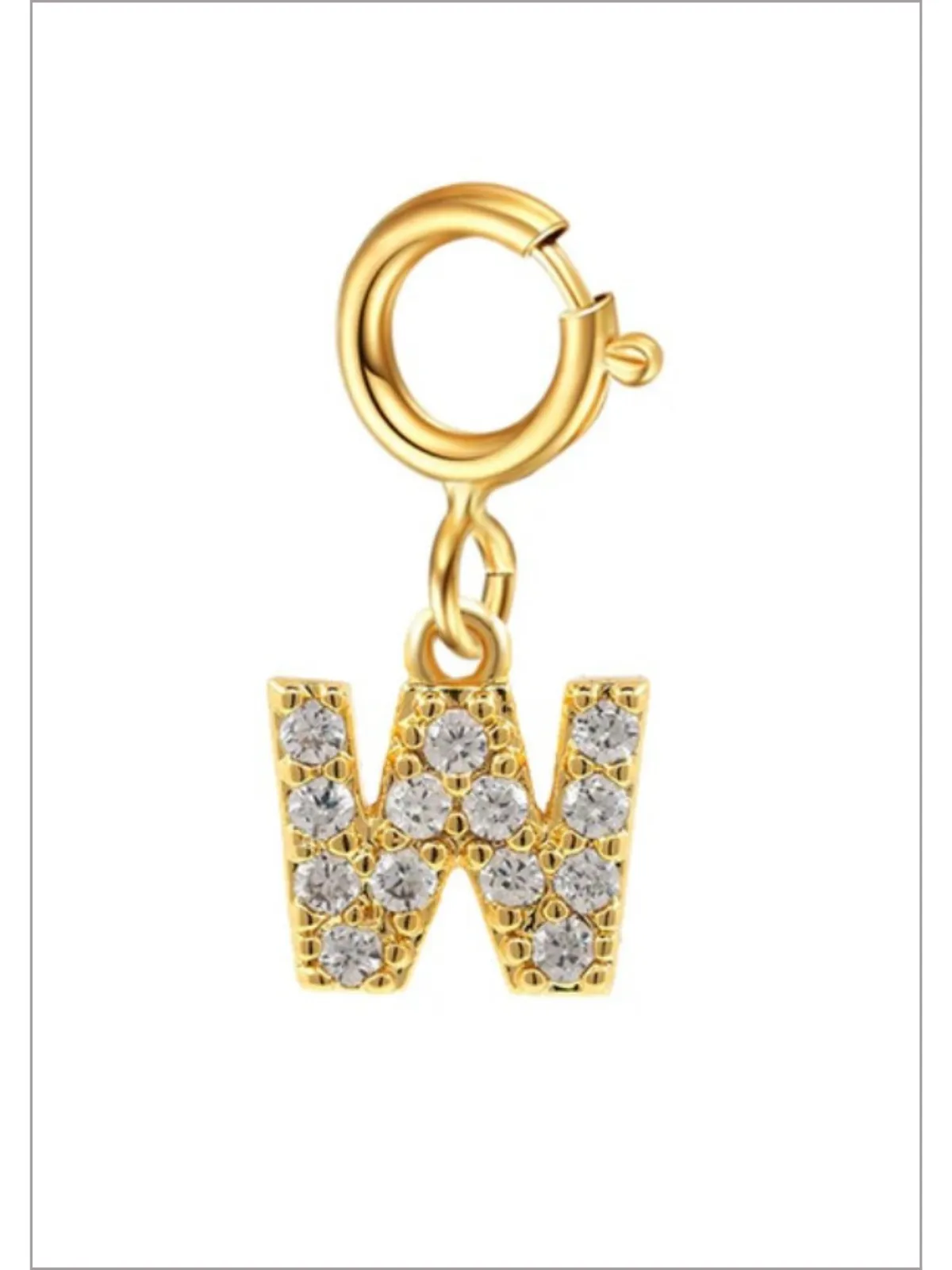 Charm Party Rhinestone Letter Pendant