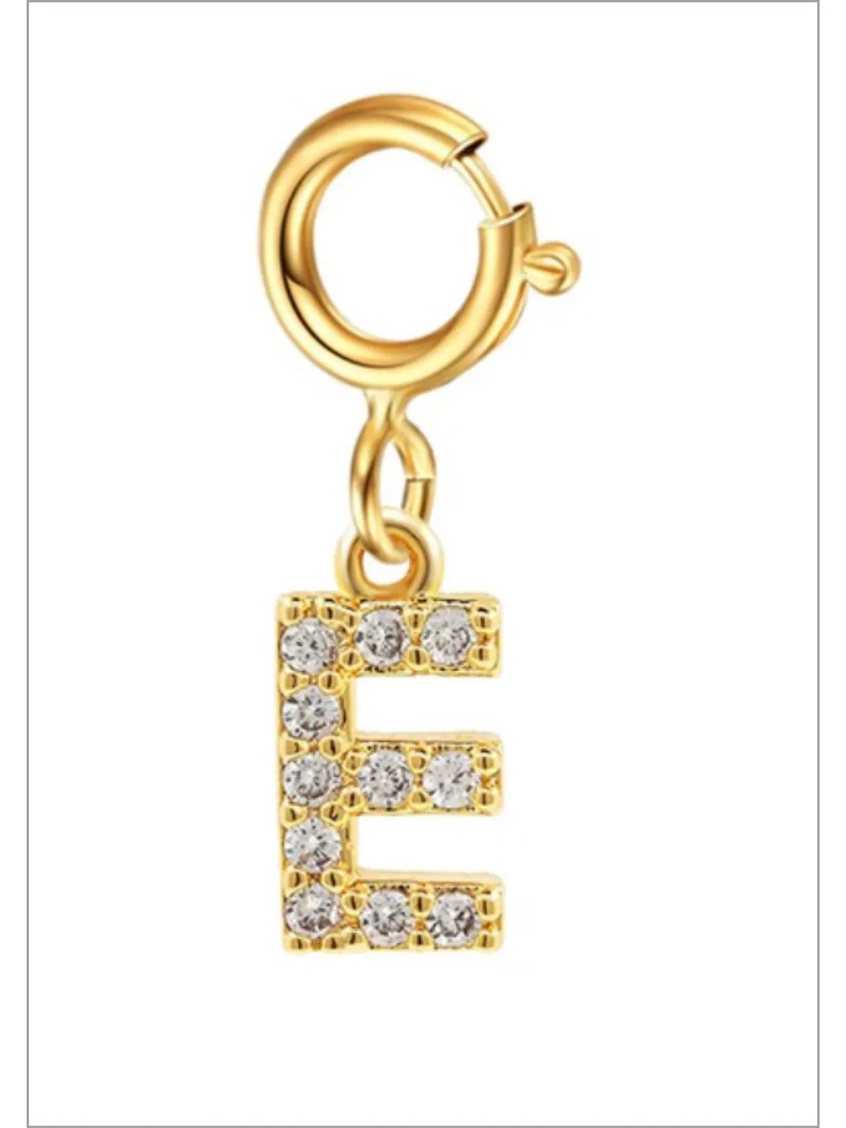 Charm Party Rhinestone Letter Pendant