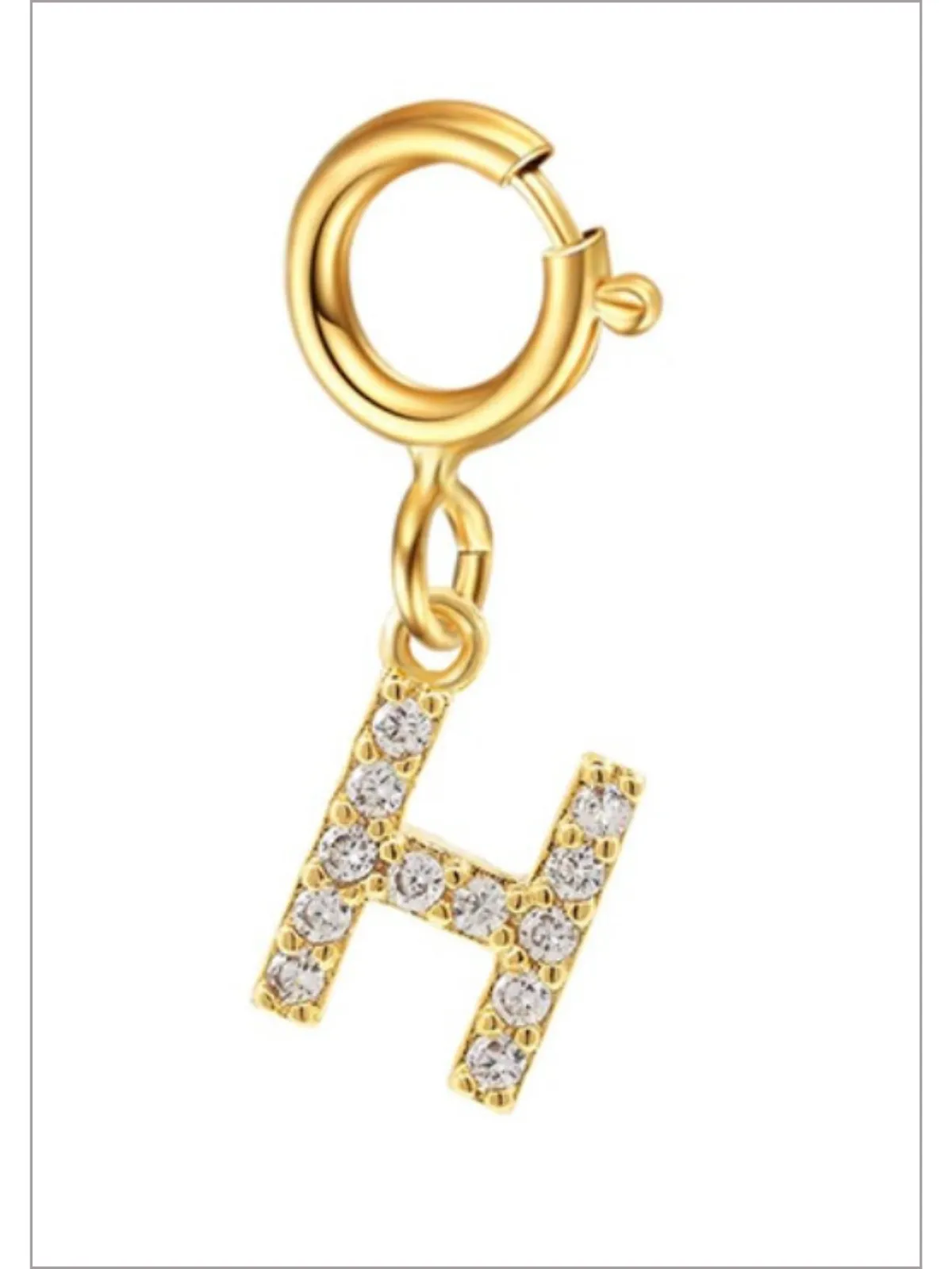 Charm Party Rhinestone Letter Pendant