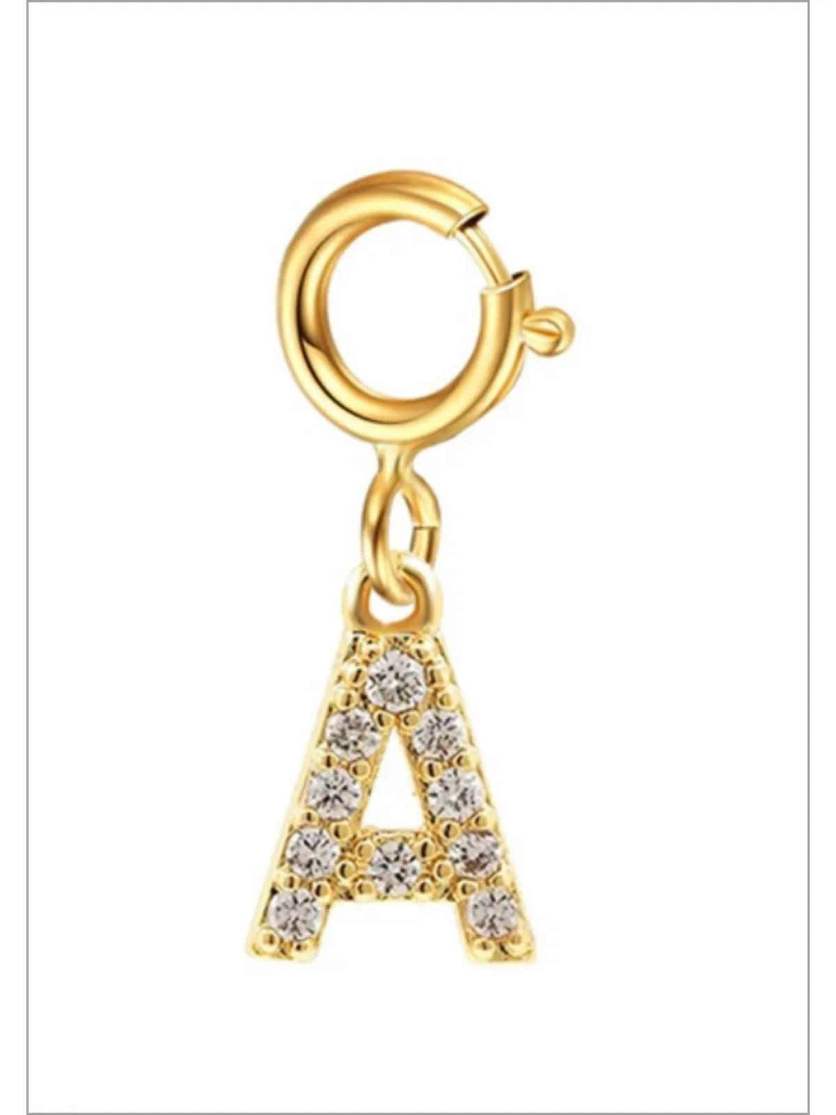 Charm Party Rhinestone Letter Pendant