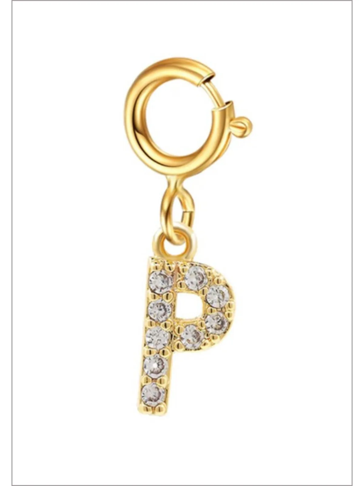 Charm Party Rhinestone Letter Pendant