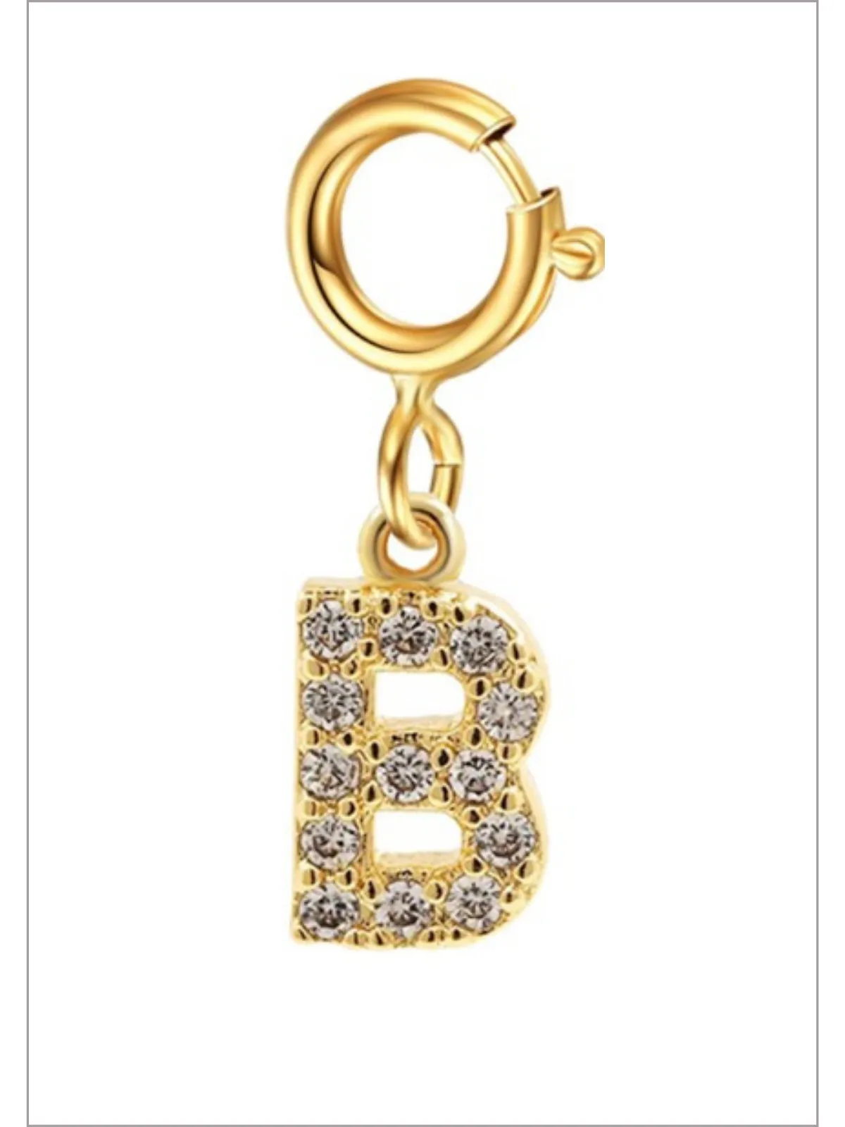 Charm Party Rhinestone Letter Pendant