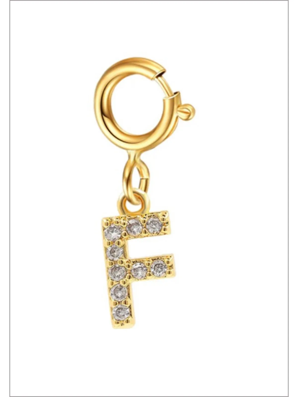 Charm Party Rhinestone Letter Pendant