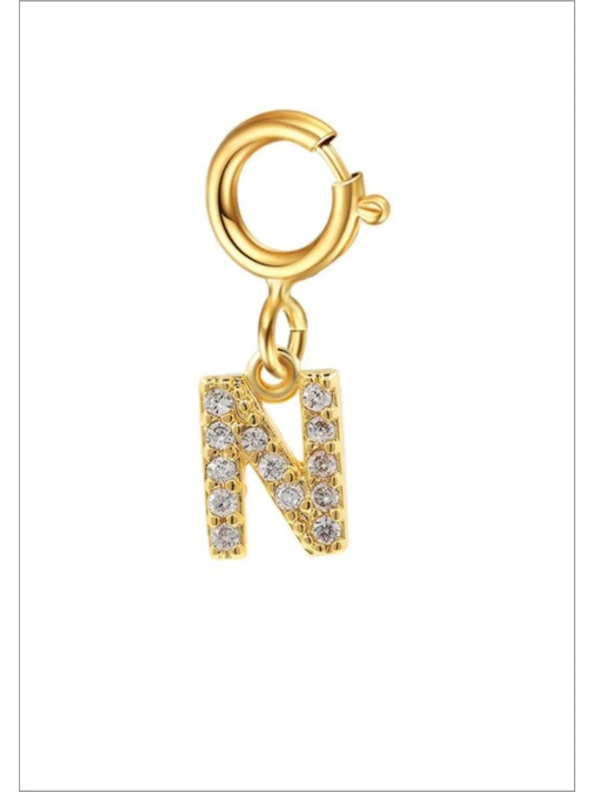 Charm Party Rhinestone Letter Pendant