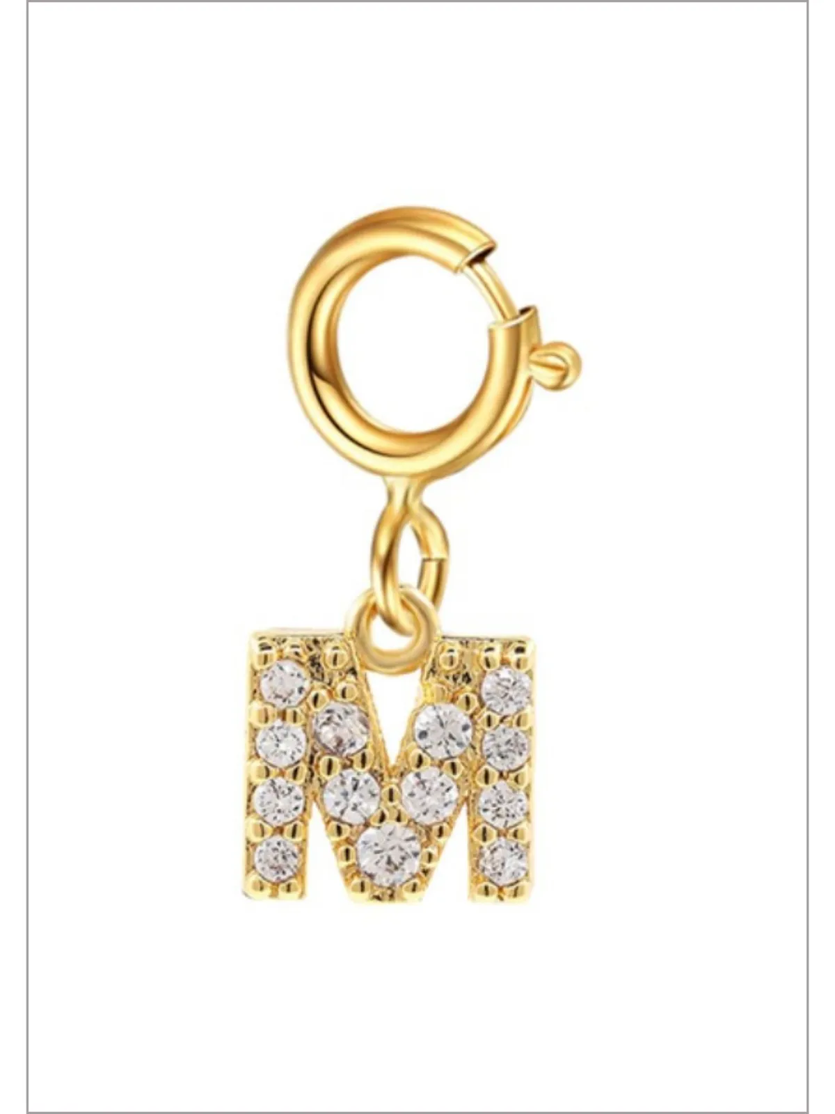 Charm Party Rhinestone Letter Pendant