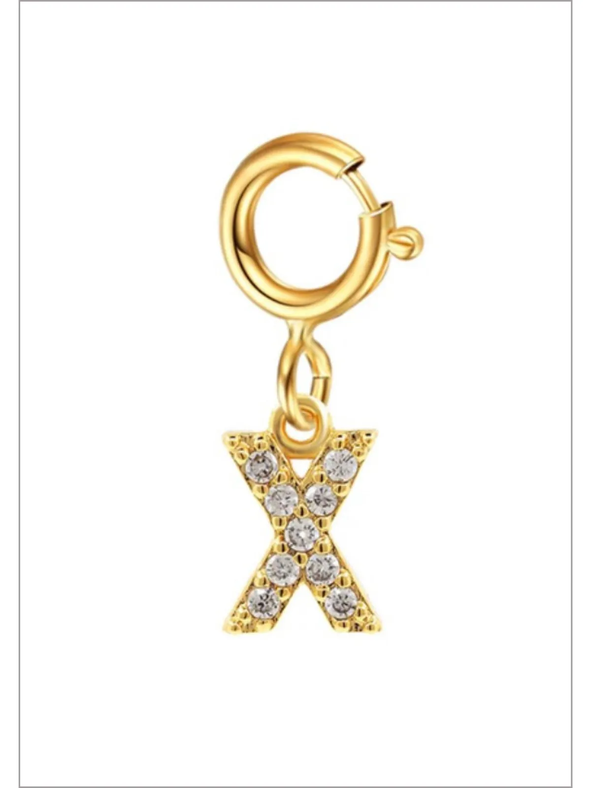 Charm Party Rhinestone Letter Pendant