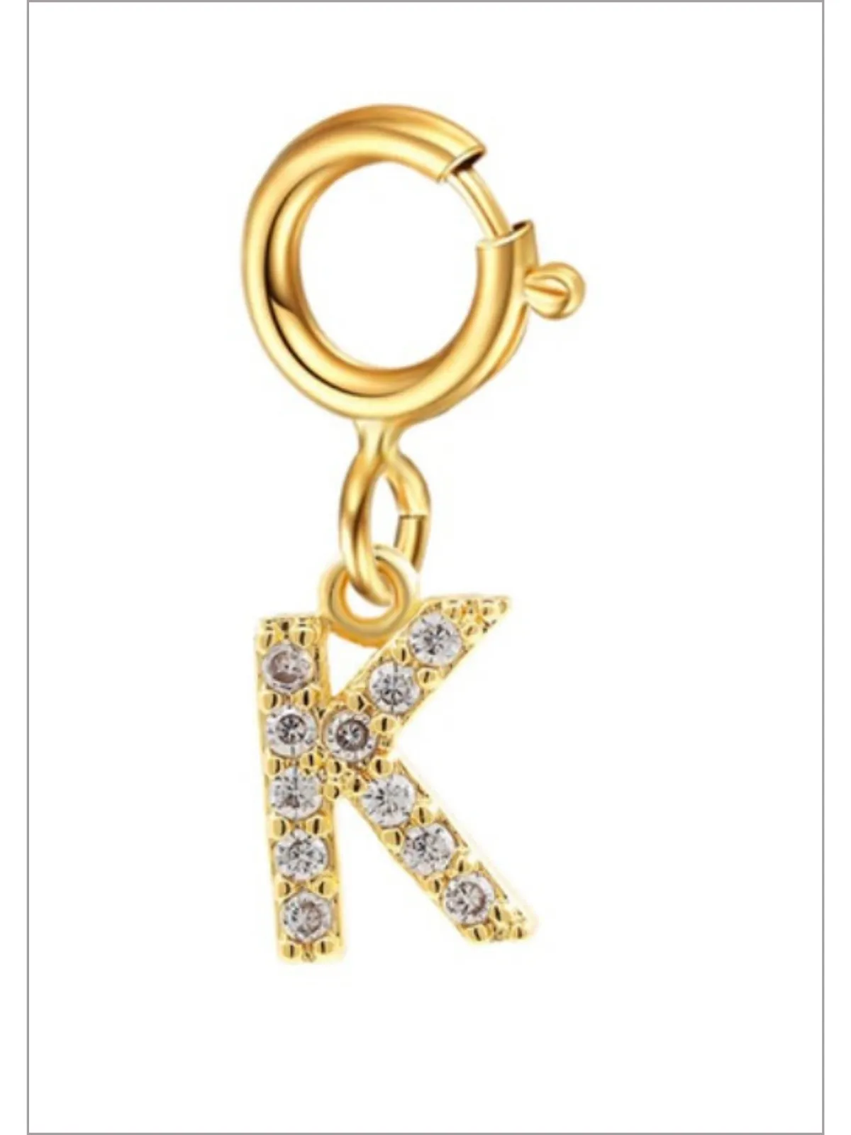 Charm Party Rhinestone Letter Pendant