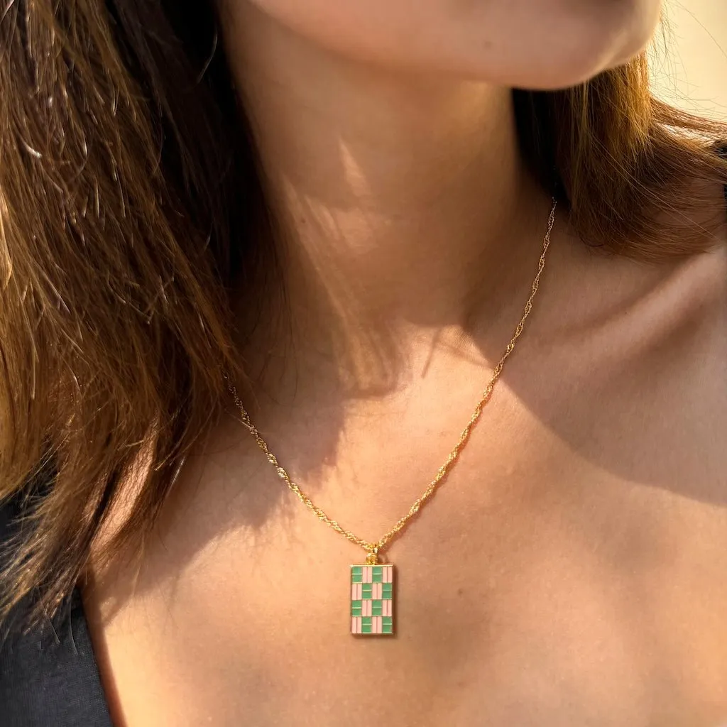 Checkmate Pendant Necklace