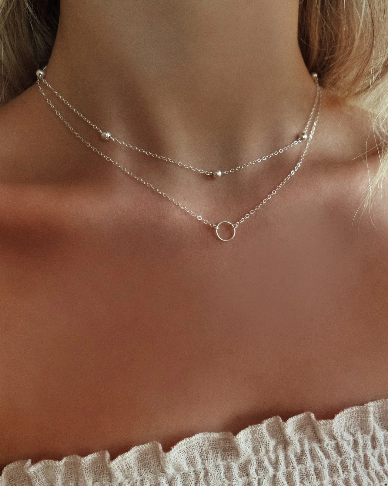 Circle Necklace  - Sterling Silver