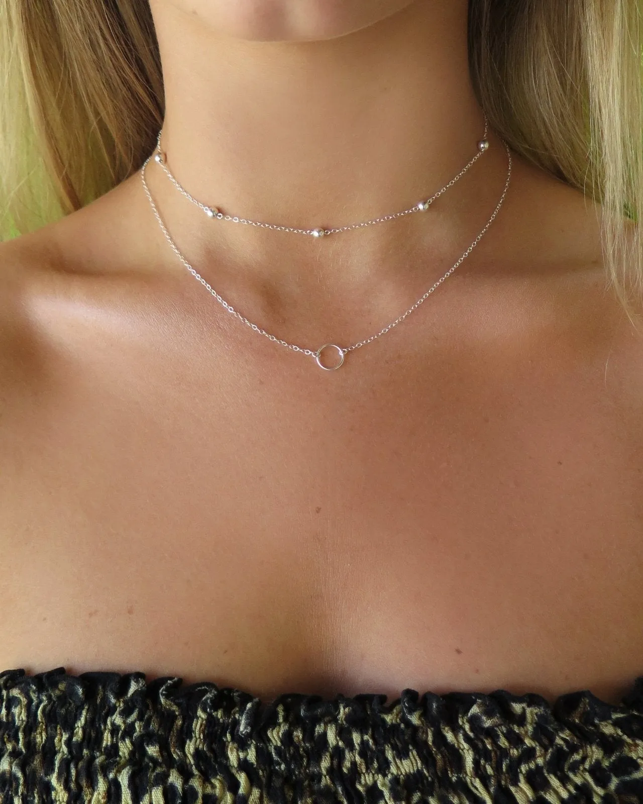 Circle Necklace  - Sterling Silver