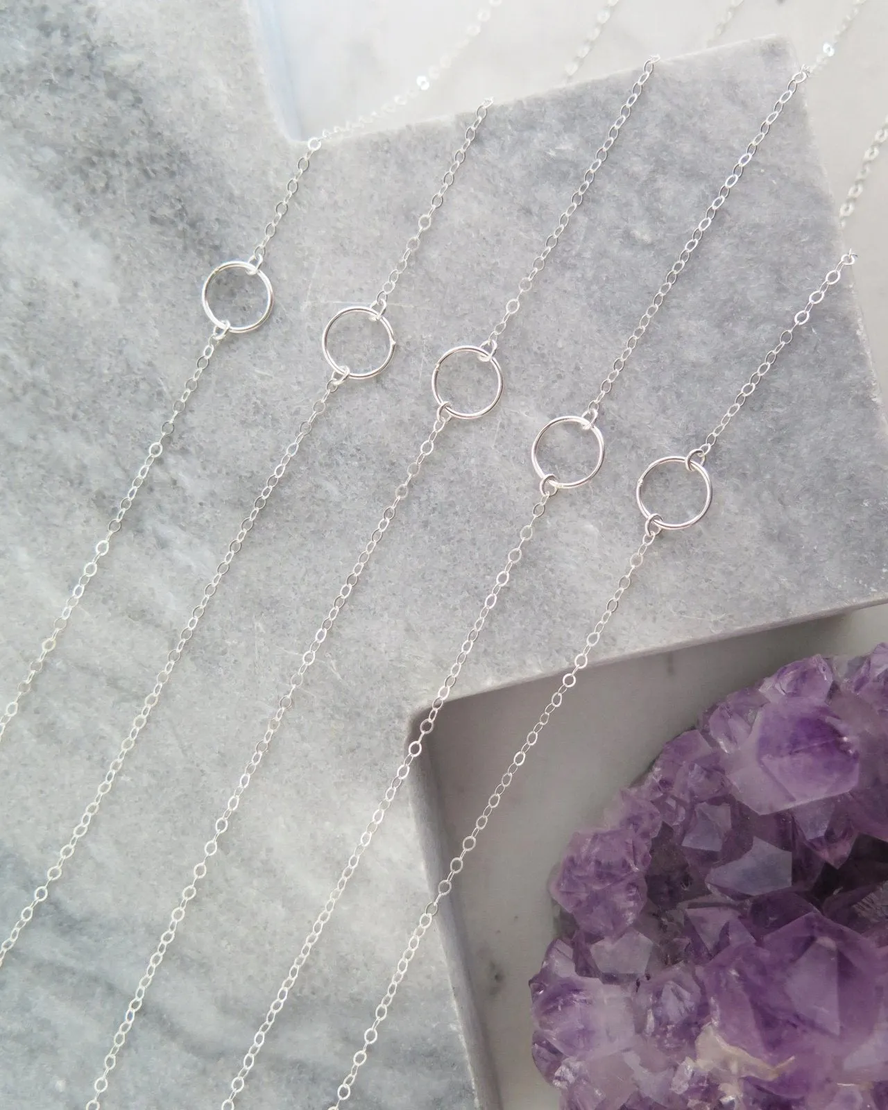 Circle Necklace  - Sterling Silver