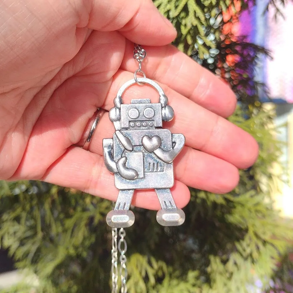 Circuit Board Robot Necklace - Zero Waste, Eco-Friendly