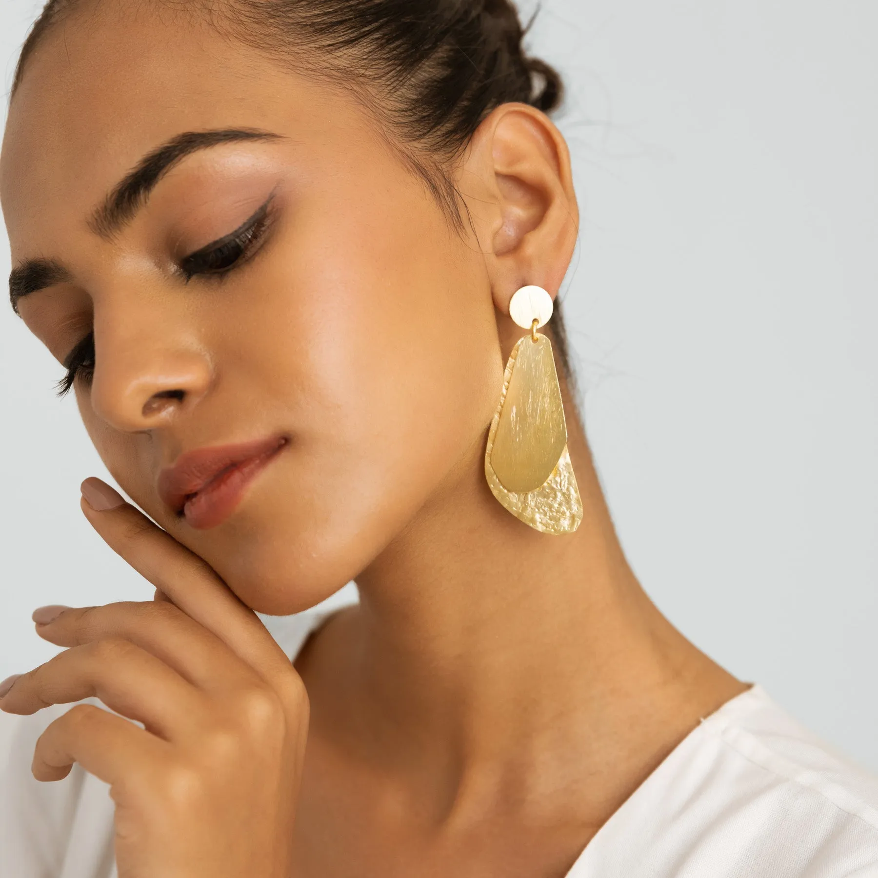 Contemporary Earrings - Gold