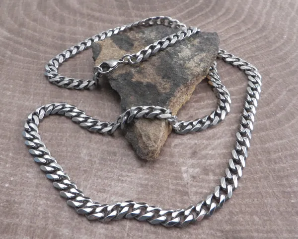 Cuban Medium 7mm Stainless Steel Necklace