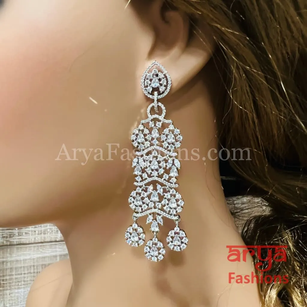 Designer CZ Cocktail Earrings