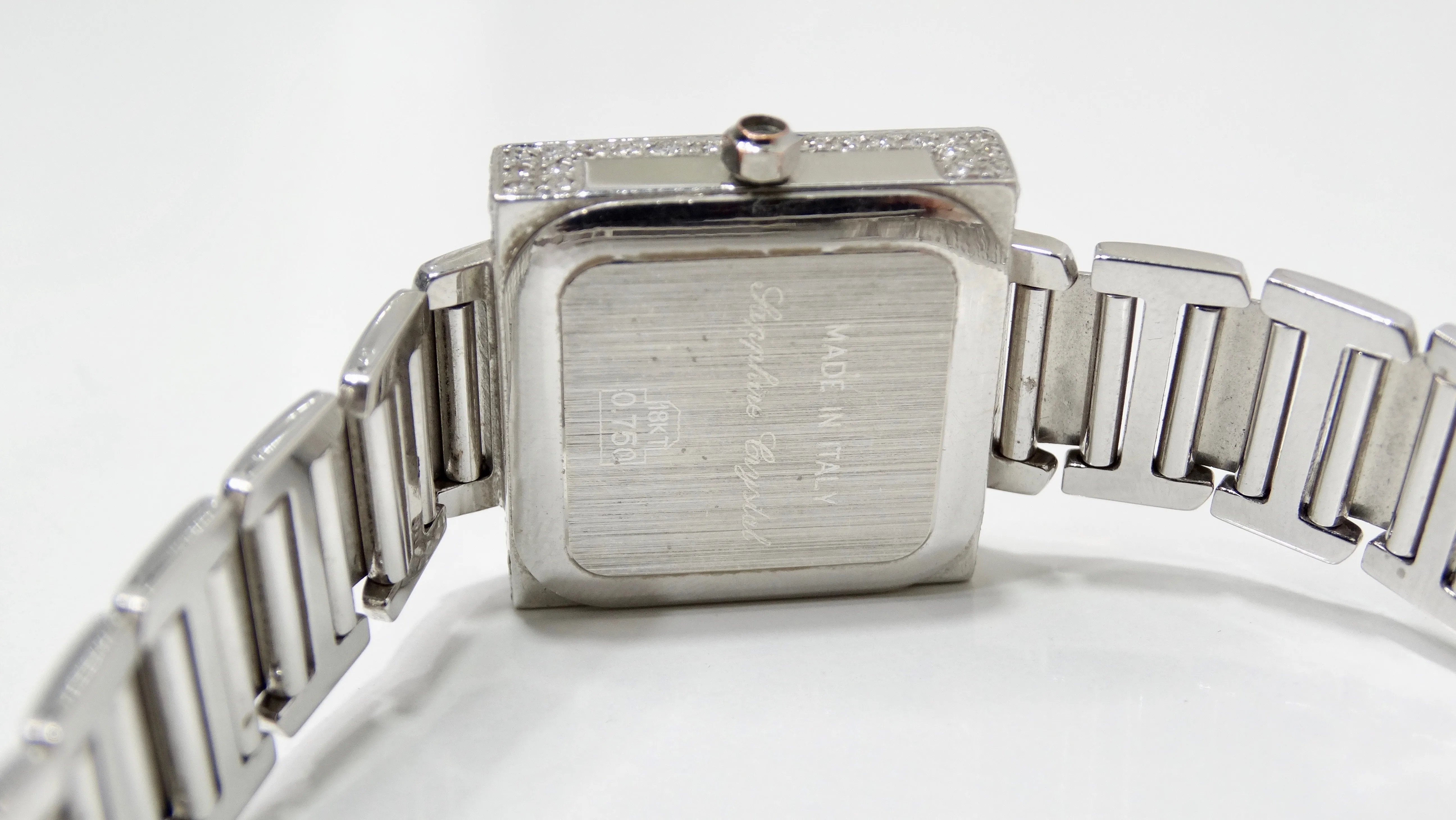 Diamond 18k White Gold Wrist Watch