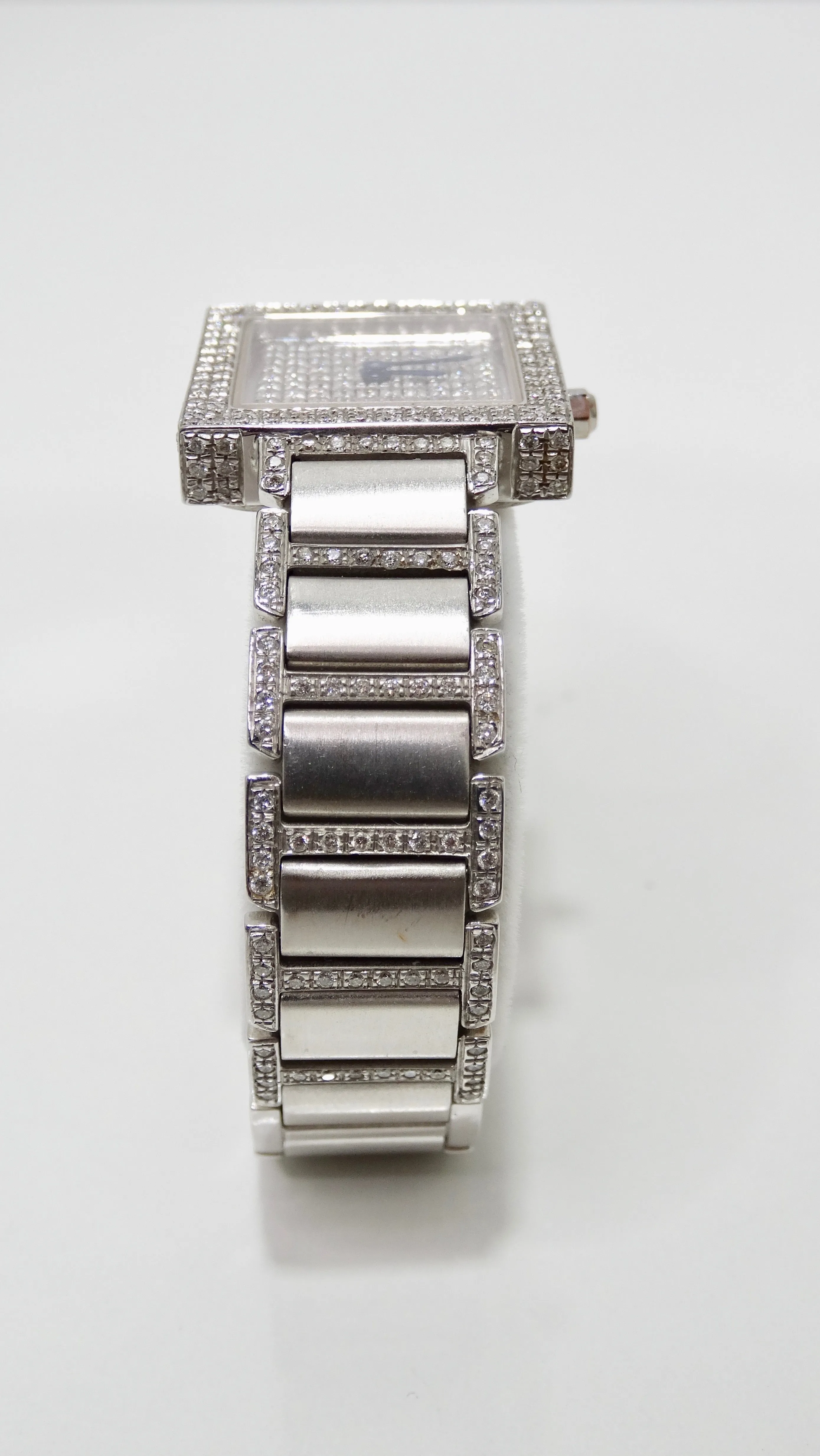 Diamond 18k White Gold Wrist Watch