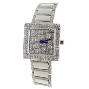 Diamond 18k White Gold Wrist Watch