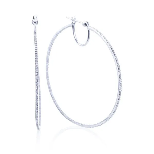 Diamond & White Gold Hoop Earrings