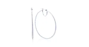 Diamond & White Gold Hoop Earrings