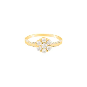 Diamond Flower Ring