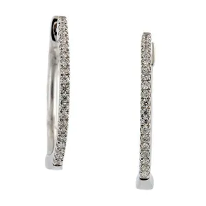 Diamond Hoop Earrings, 0.12ctw.