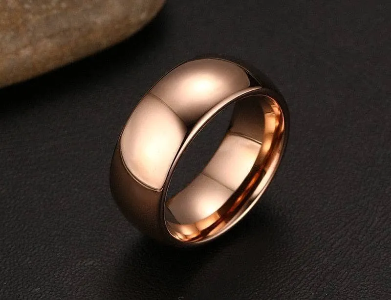 Domed Men's 8mm Tungsten Wedding Band