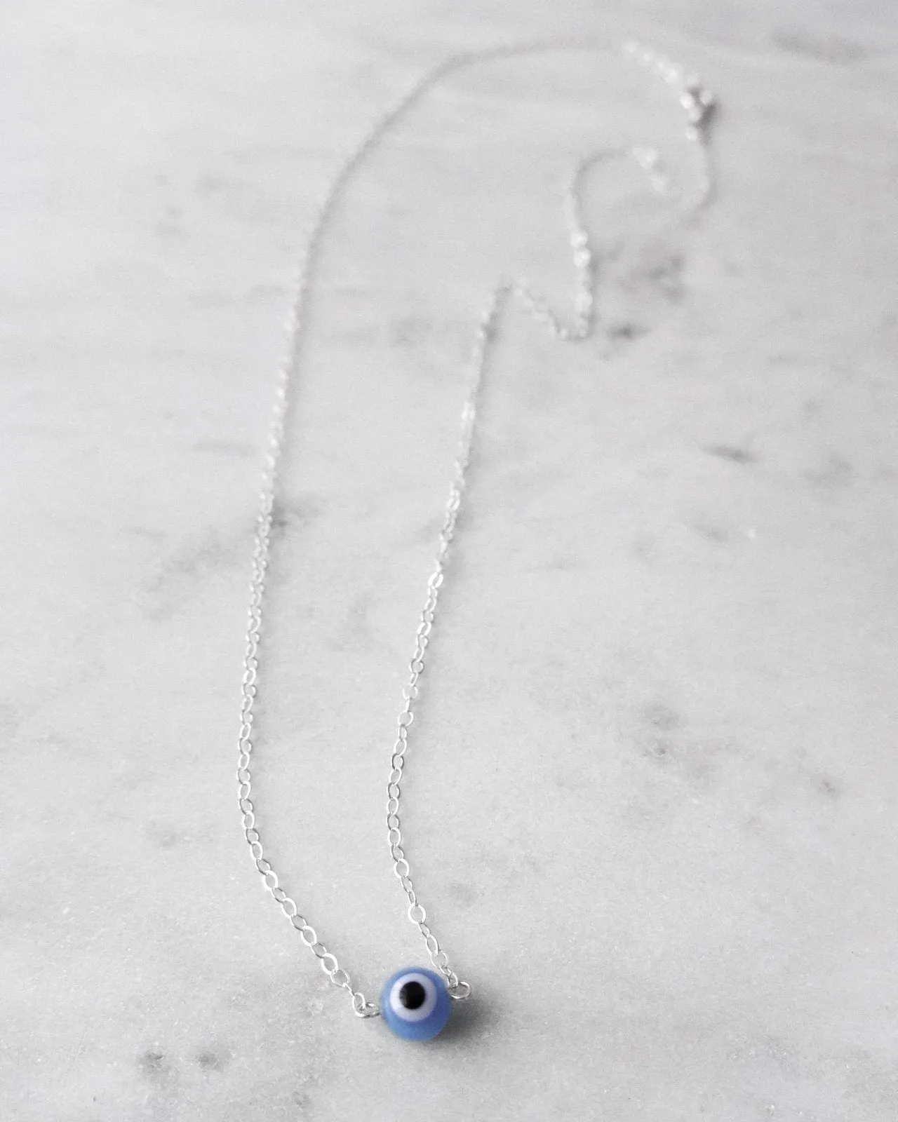 Evil Eye Necklace  - Sterling Silver